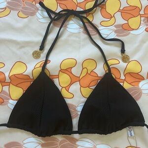 Luli Fama Black Triangle Bikini Top